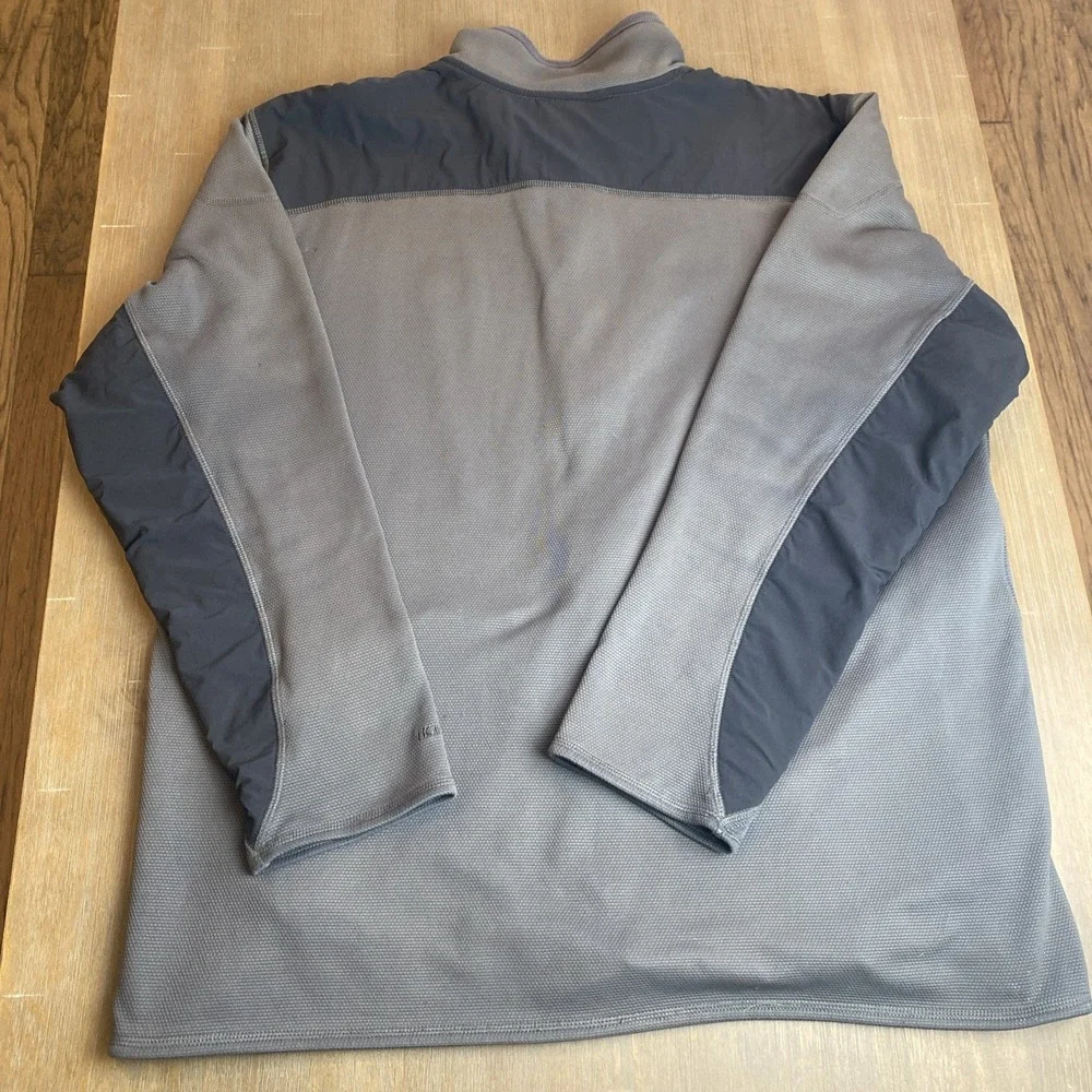 The North Face Mens Jacket TKA Stealth Grey Black Full Zip 2XL Fleece Lined READ